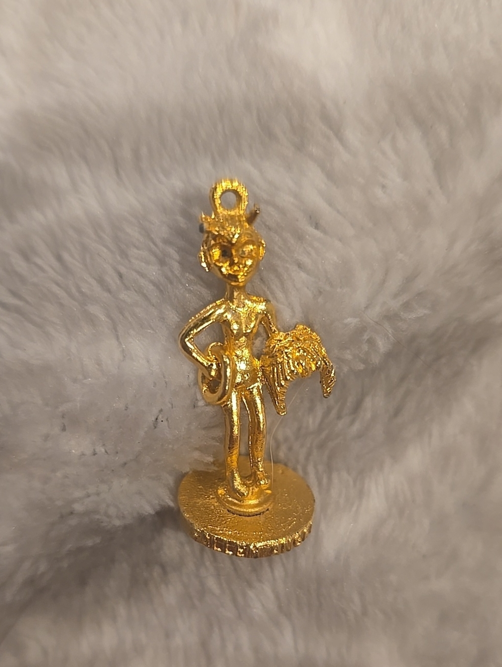 Vintage Gold Plated Fallen Angel Pendant